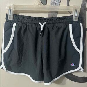 Champion Girls Elastic Waistband Drawstring Pull-On Active Shorts L 10-12 Black